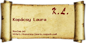 Kopácsy Laura névjegykártya